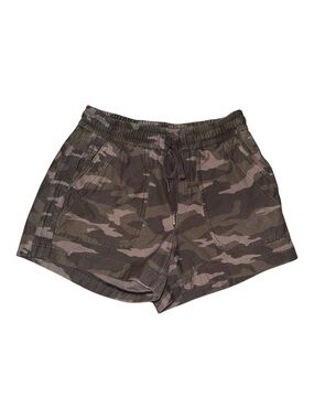Athleta Camo Drawcord Athletic Shorts - Olive/Taupe